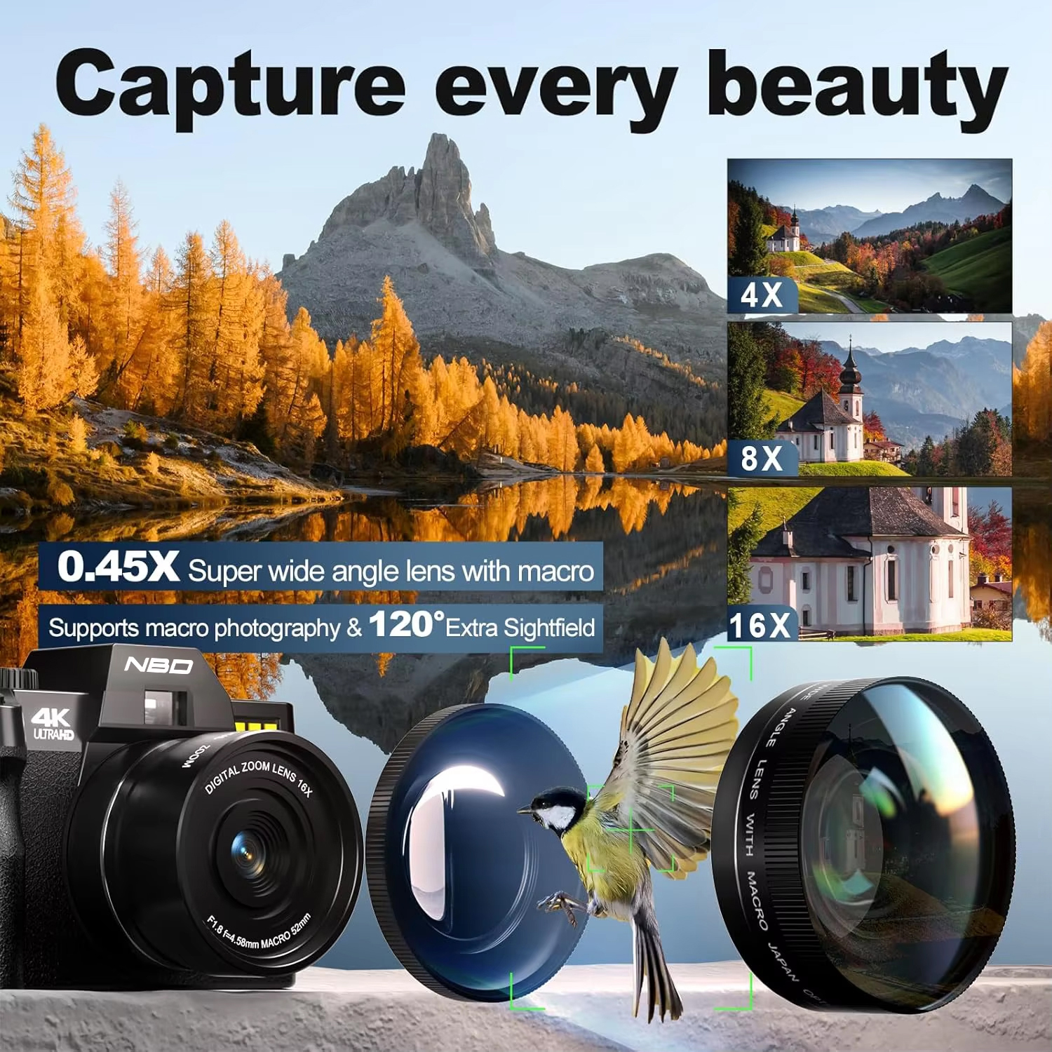 NBD S100F 48MP 4K Digital Came - Korean Lifestyle Video 评论和价格