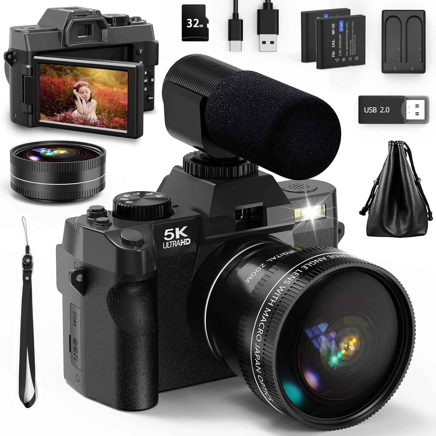 NBD 5K&48MP Digital Camera wit - Korean Lifestyle Video 评论和价格