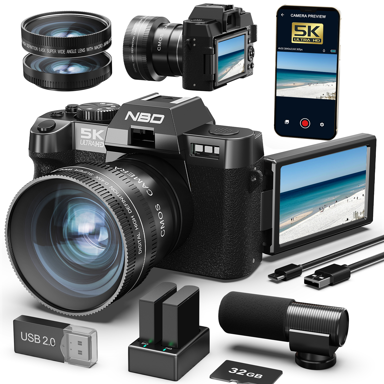 NBD Digital Cameras 5K&48MP Ph - Korean Lifestyle Video 评论和价格