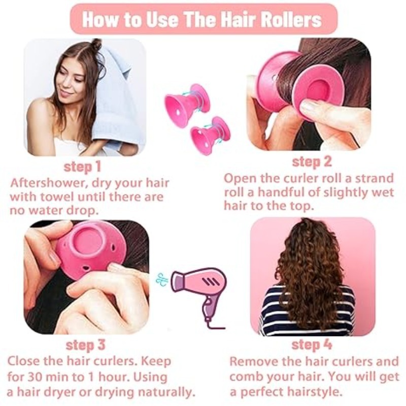 Heatless Soft Sleep Curlers 6  - Sleeping Pack Overnight 评论和价格