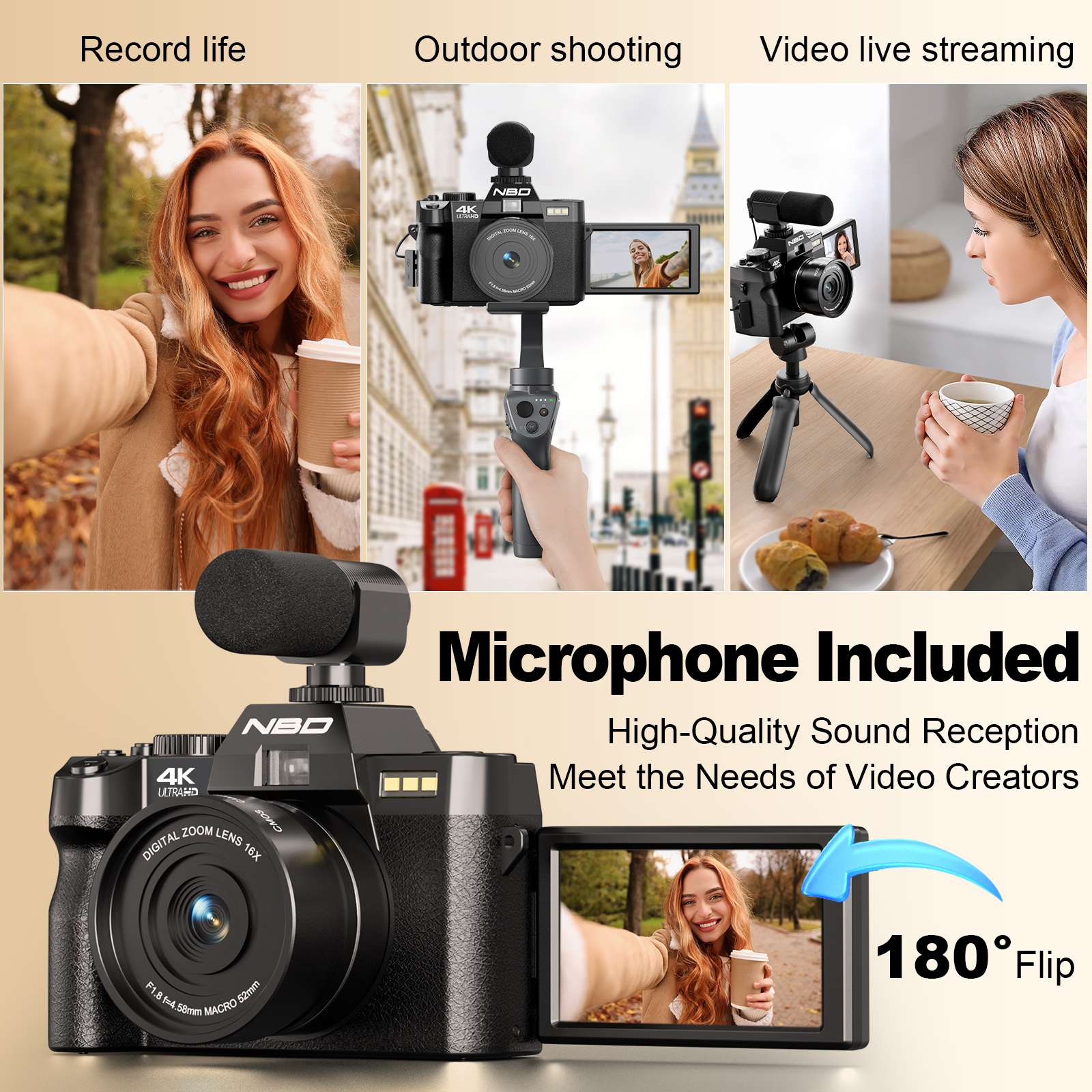 NBD 48MP 4K Digital Camera S10 - Korean Lifestyle Video 评论和价格