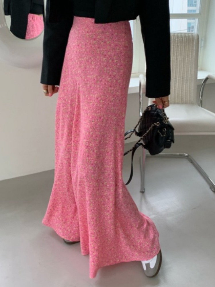 Floral Print Half-length Skirt - Korean Daily Lifestyle 评论和价格