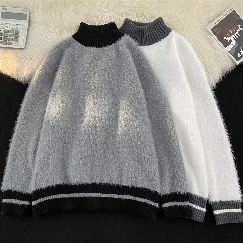 Fur Collar Pullovers Estampado - Modern Korean Lifestyle 评论和价格